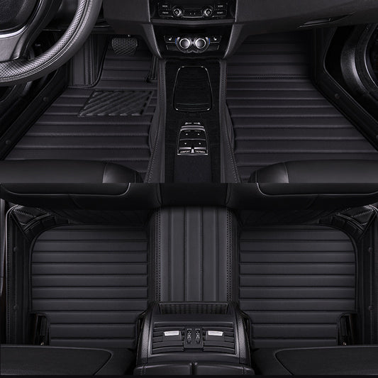 BLACK STRIPE STITCHING LUXURY CAR MATS