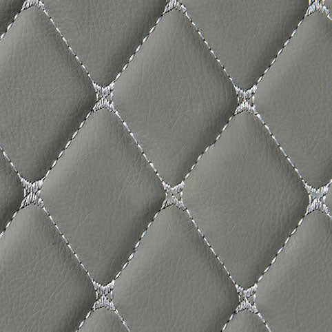 GRAY DIAMOND STITCHING LUXURY CAR MATS