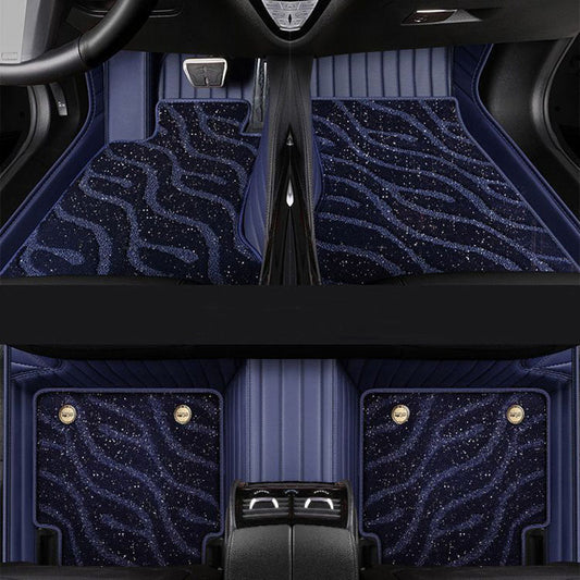DARK BLUE GALAXY DOUBLE LAYER CUSTOMIZED CAR MAT