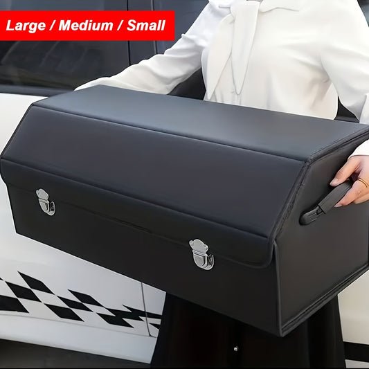 Foldable car trunk storage box