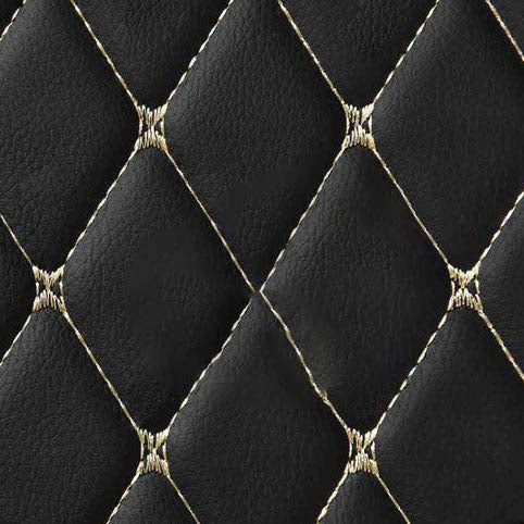 BLACK & BEIGE DIAMOND STITCHING LUXURY CAR MATS