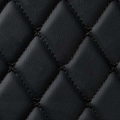 BLACK & BLACK DIAMOND STITCHING LUXURY CAR MATS