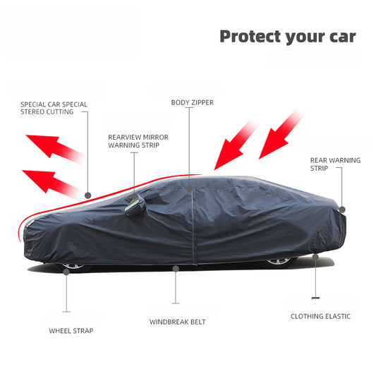 All-Weather PVC Car Cover – Full Vehicle Shield for Sun, Rain, and Seasonal Defense